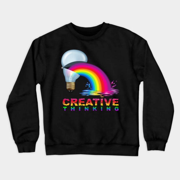 Creative Thinking Crewneck Sweatshirt by lightidea